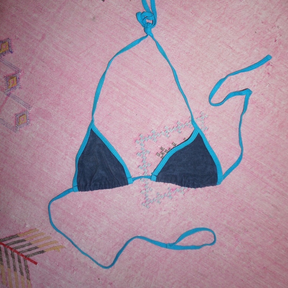 American apparel terry cloth bikini top small